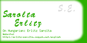 sarolta erlitz business card